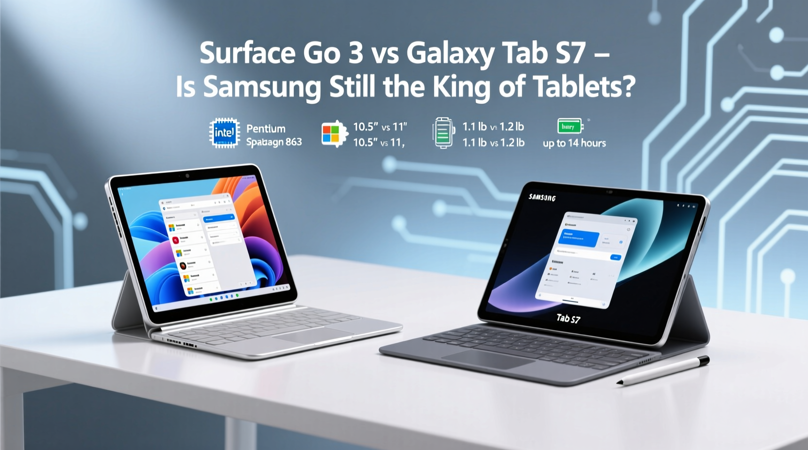 surface go 3 vs galaxy tab s7 is samsung still the king of tablets