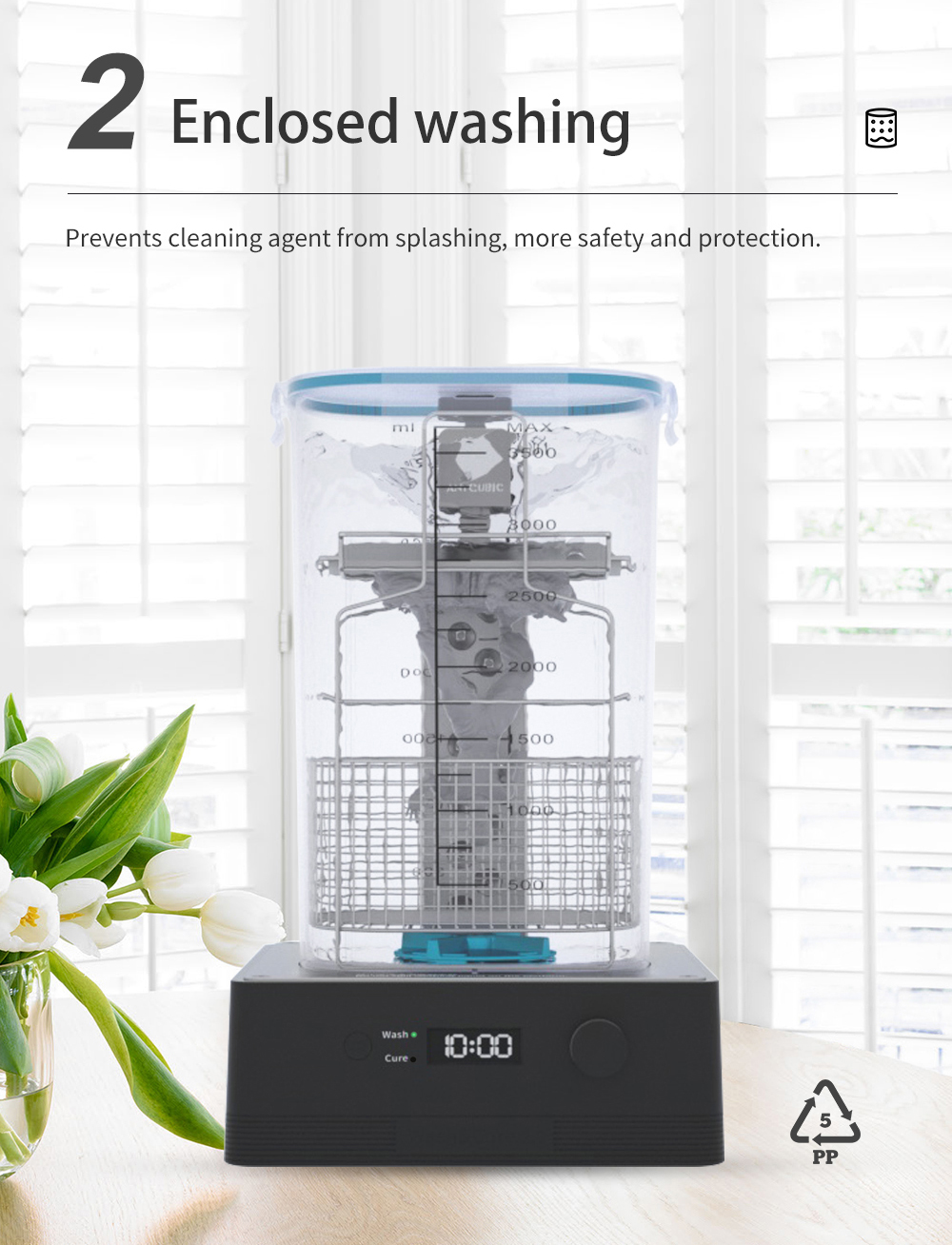 ANYCUBIC cost-effective UV 405nm resin curing machine Wash & Cure Machine2.0 impresora 3d