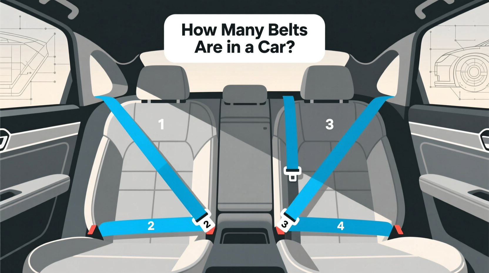 how many belts are in a car