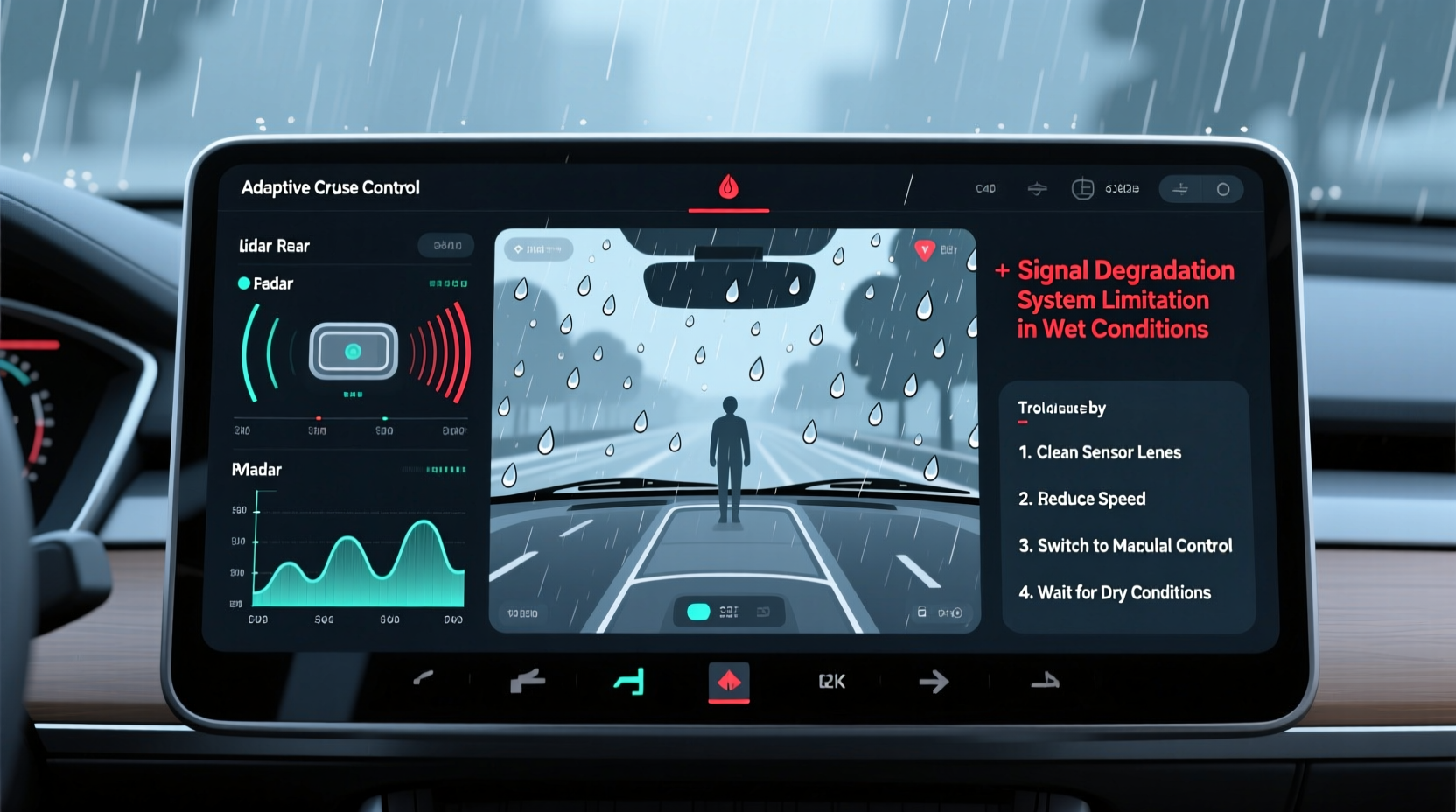 xf adaptive cruise rain issue
