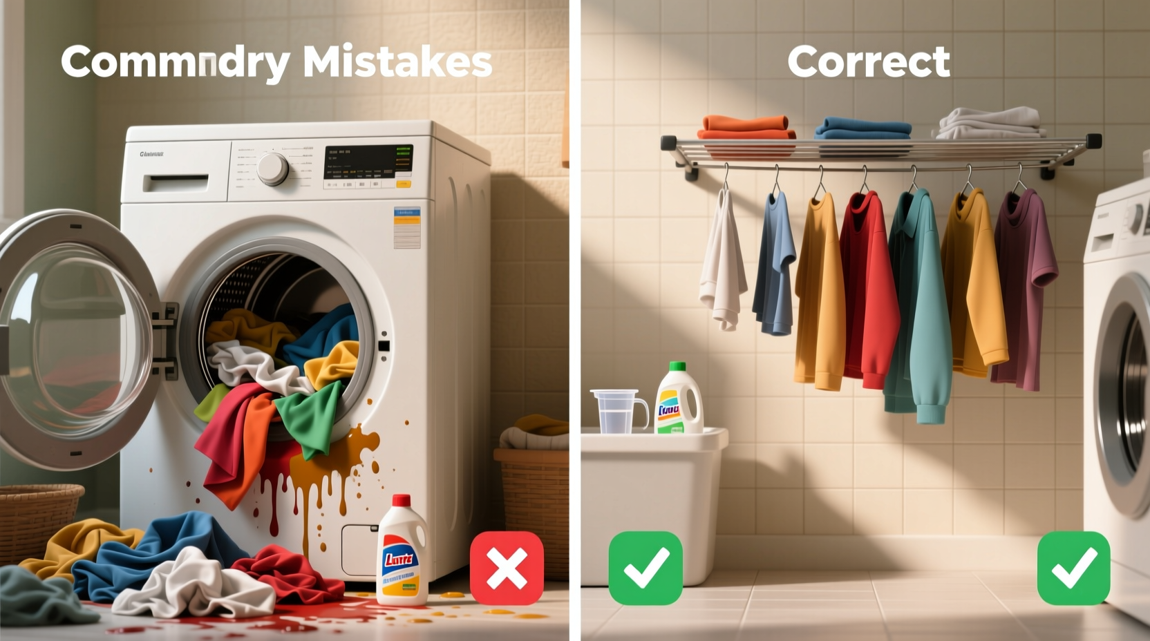 common laundry mistakes and how to fix them