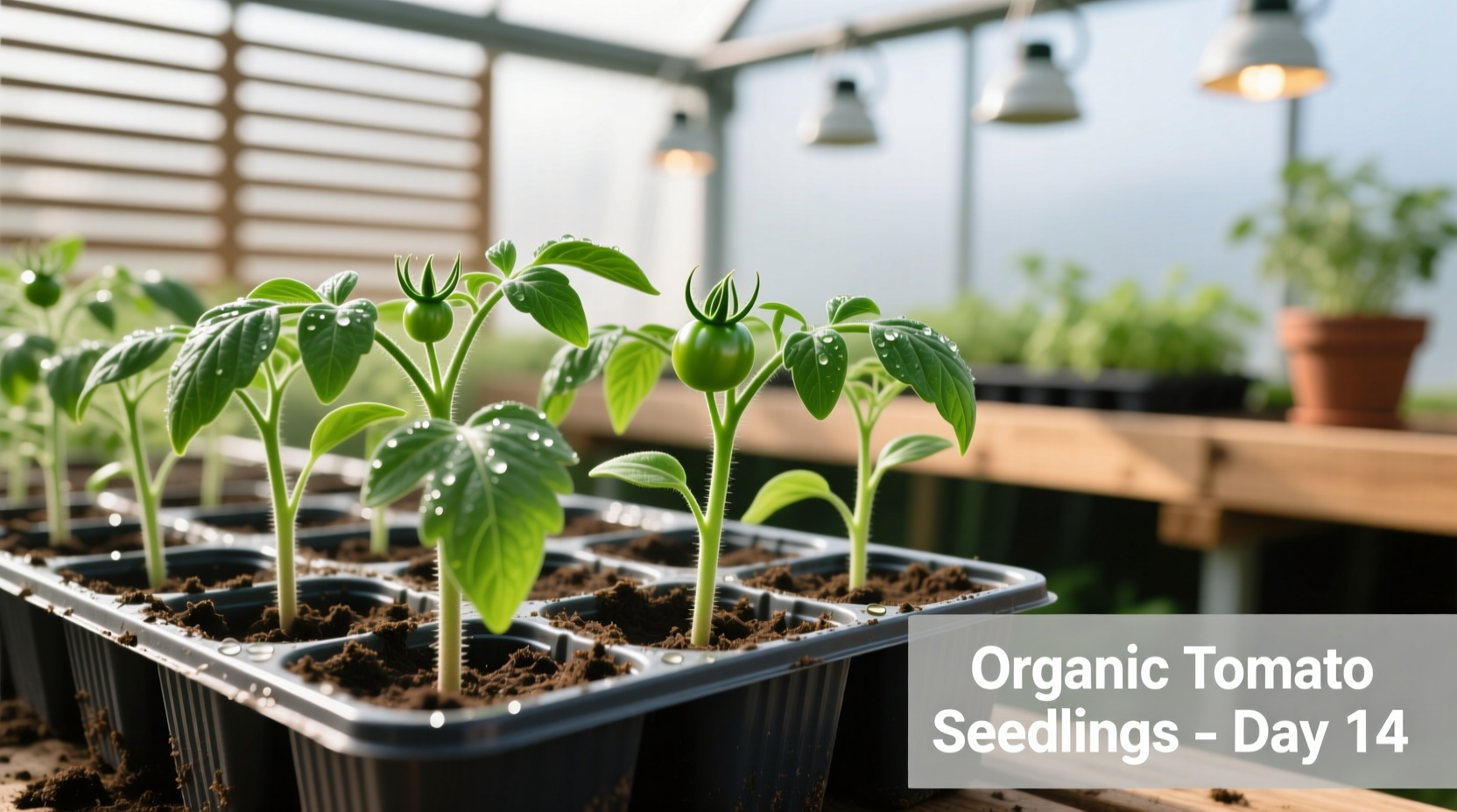 Healthy cherry tomato seedlings in starter trays