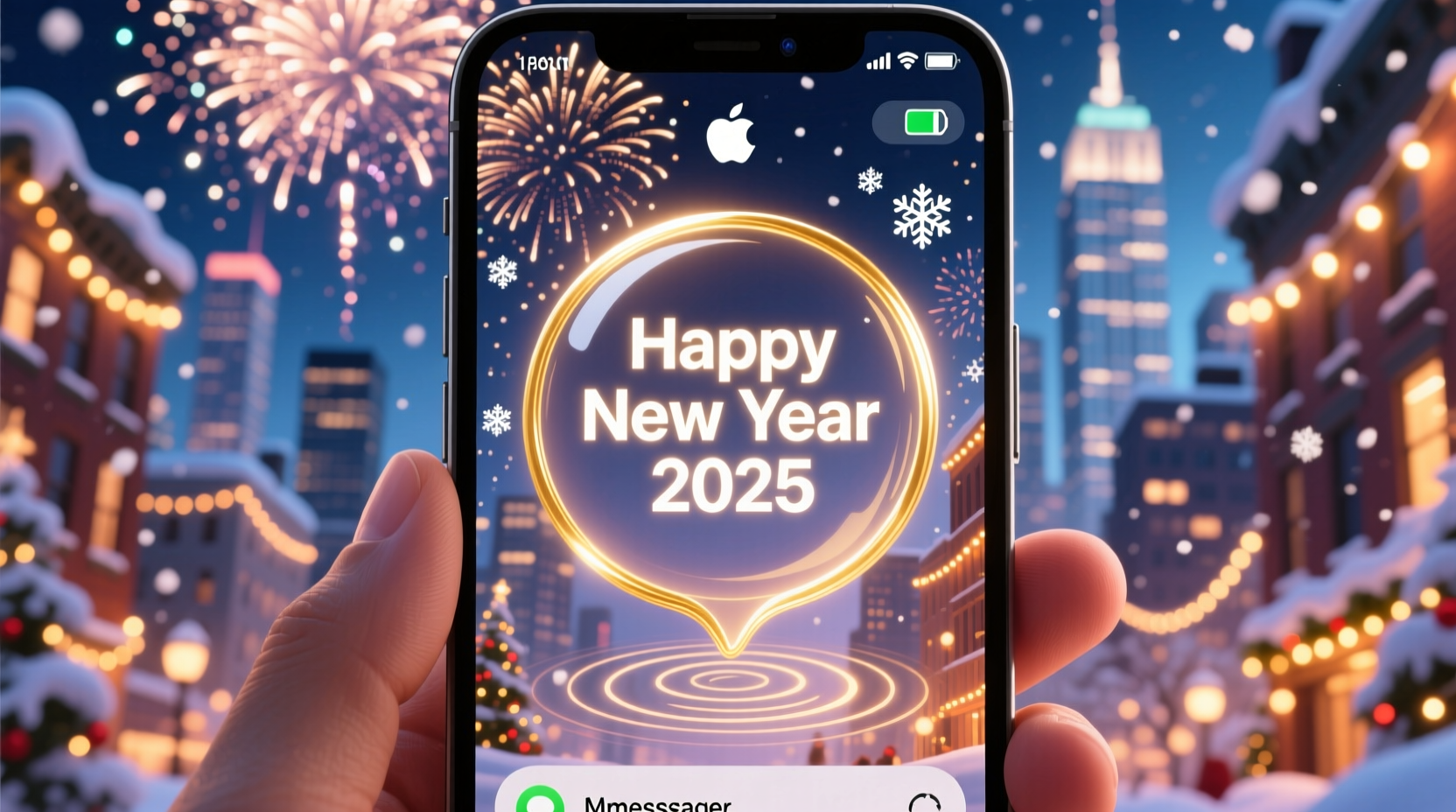 how to send happy new year imessage