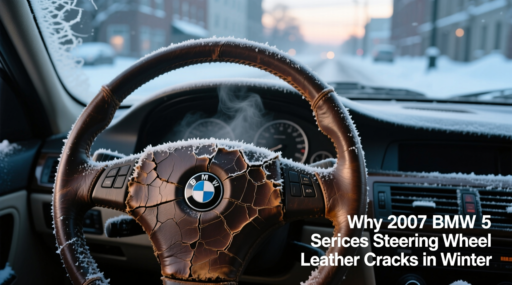 2007 5 series steering wheel leather crack winter