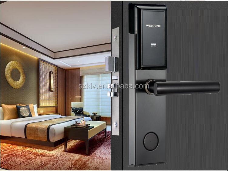 hotel management software system access keycards Rfid hotel room door lock