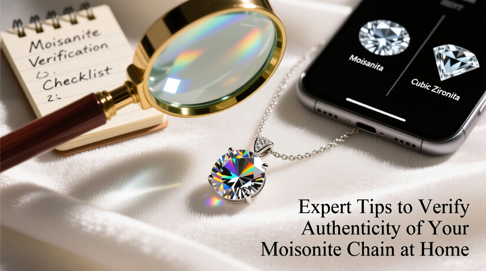 expert tips to verify the authenticity of your moissanite chain at home