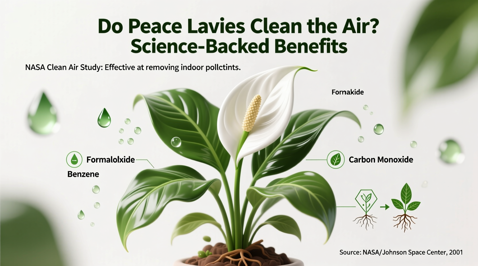 do peace lilies clean the air