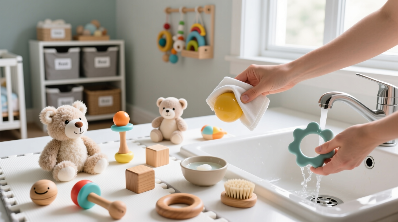 how to clean baby toys