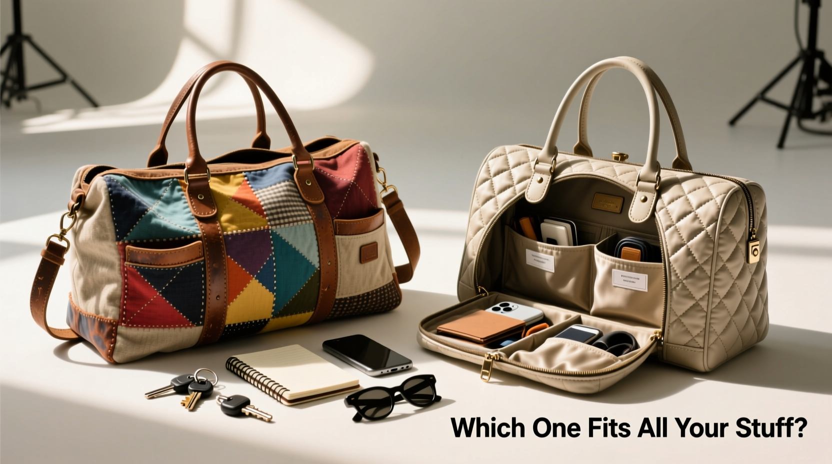 patchwork bowling bag vs quilted handbag which one actually fits all my stuff