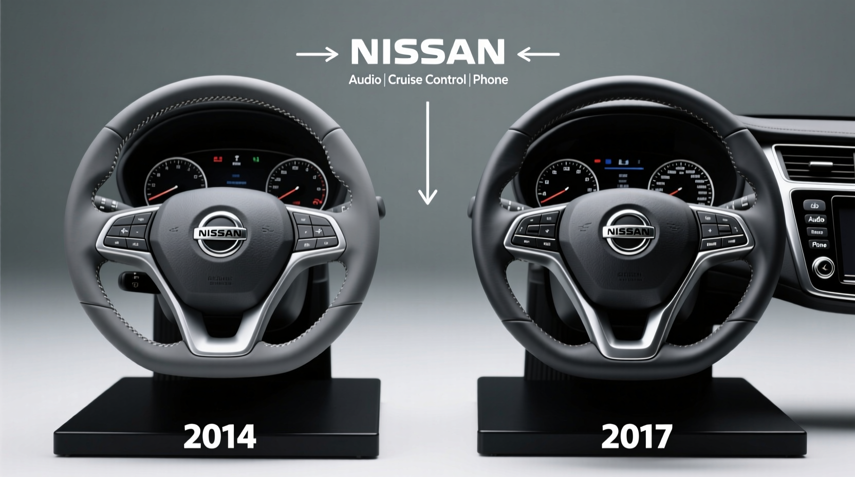 altima 2014 vs 2017 steering wheel