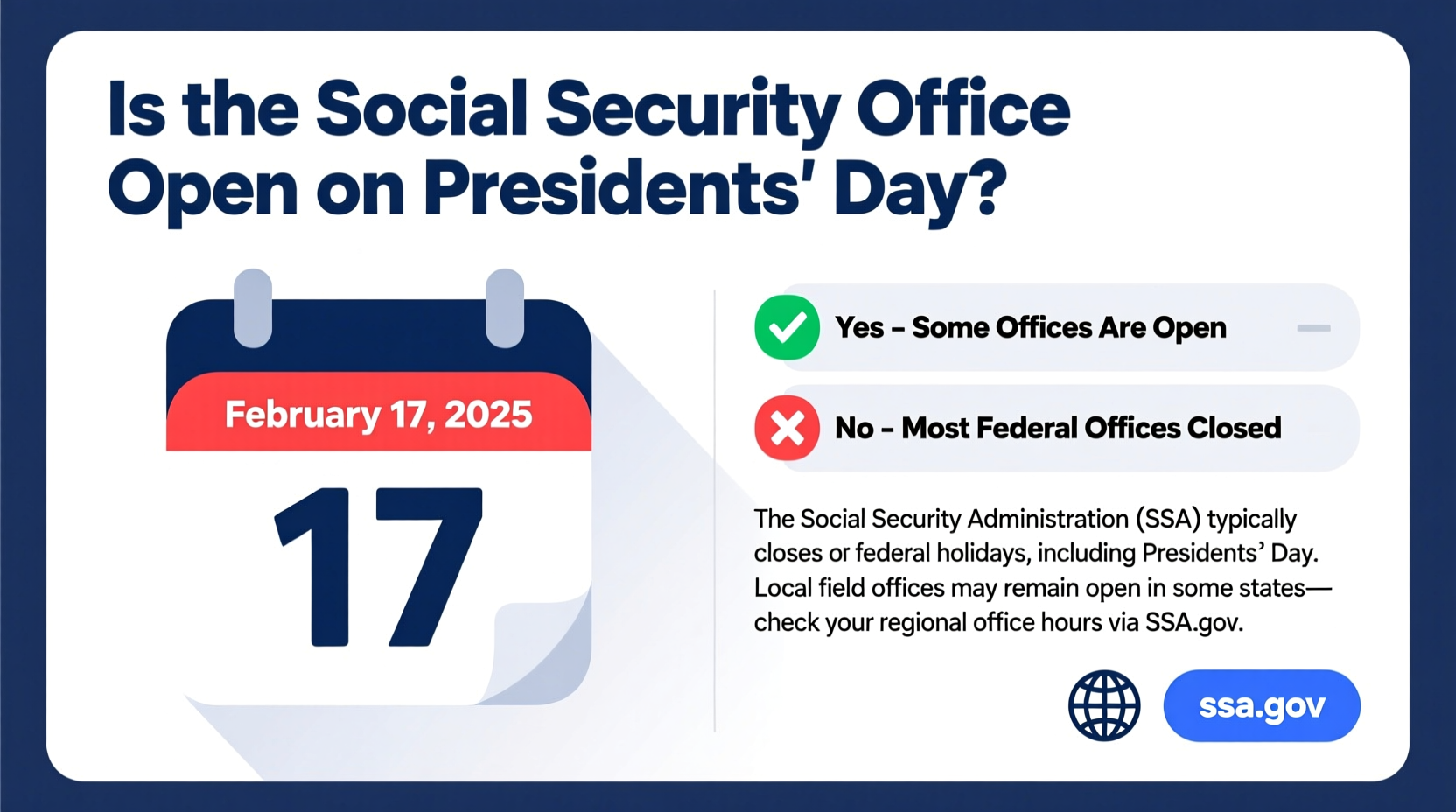 is social security office open on presidents day