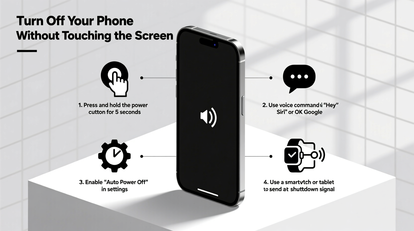 effective ways to turn off your phone without using the screen