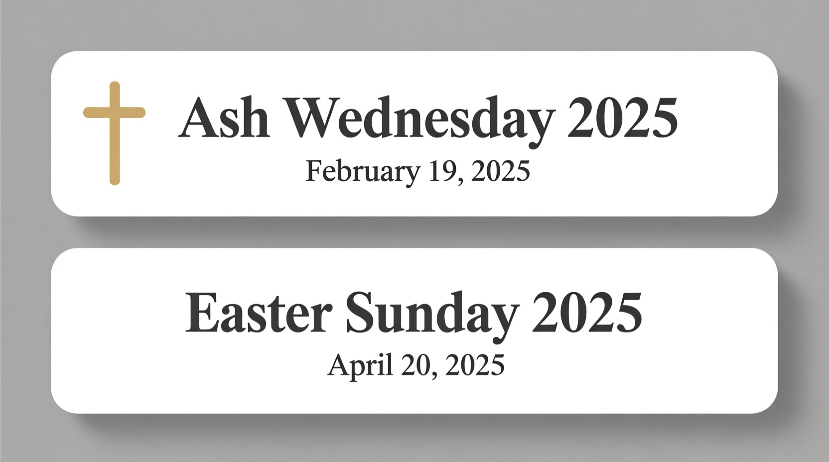 when is ash wednesday and easter in 2025