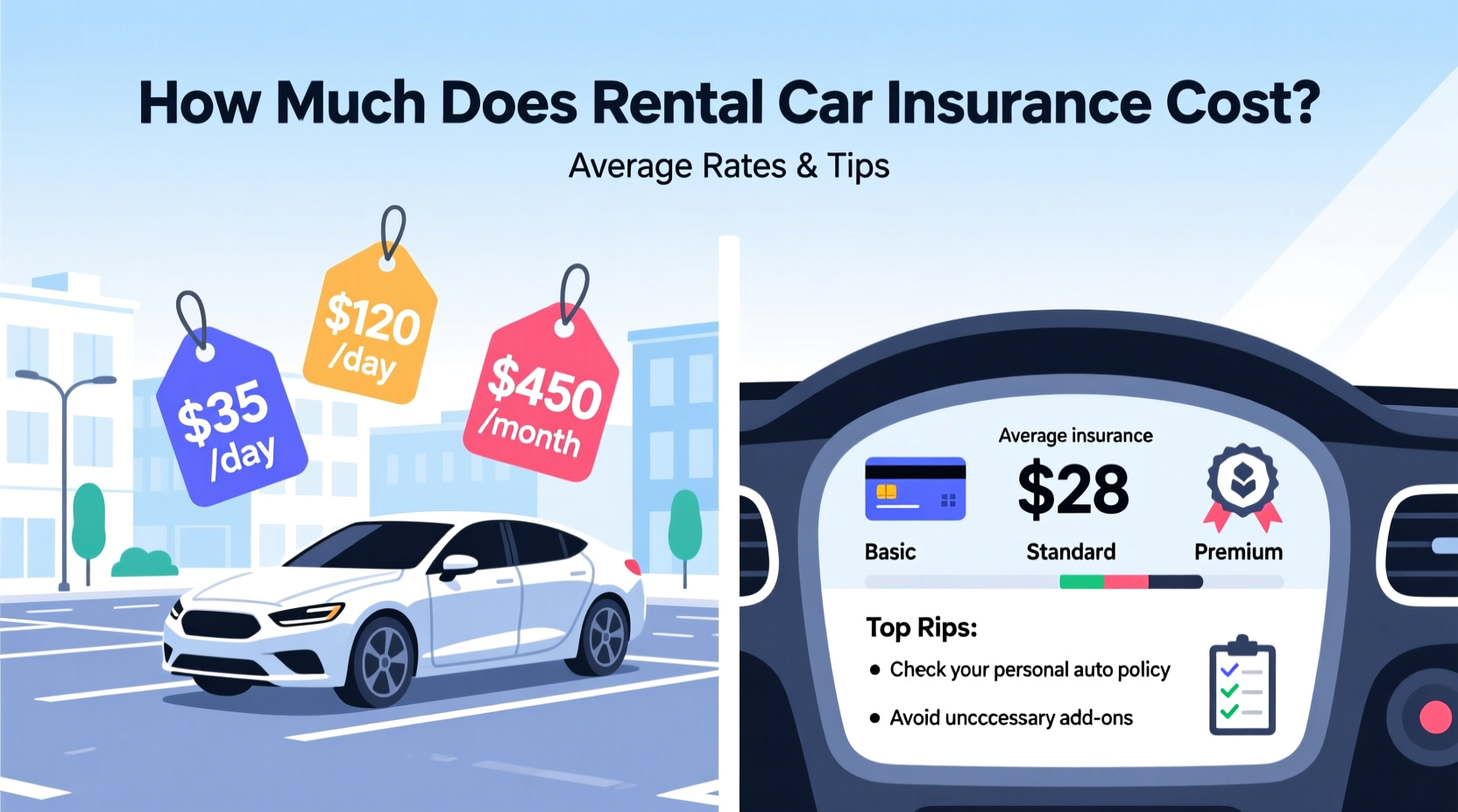 how much does rental car insurance cost