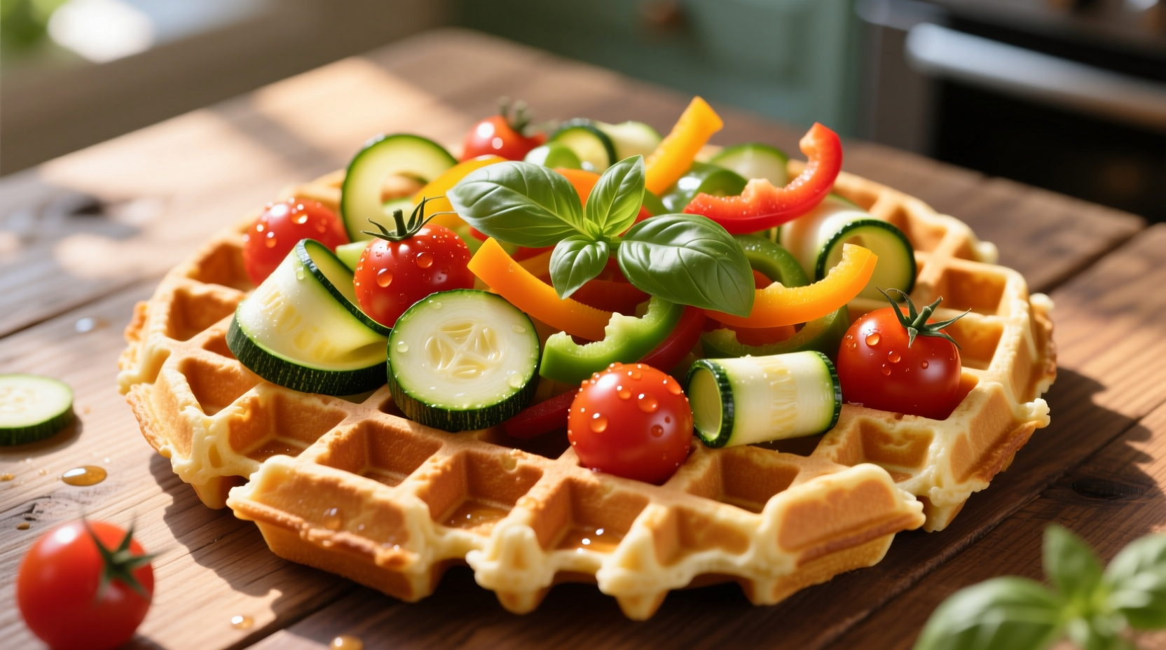 cram your summer veggies into a waffle