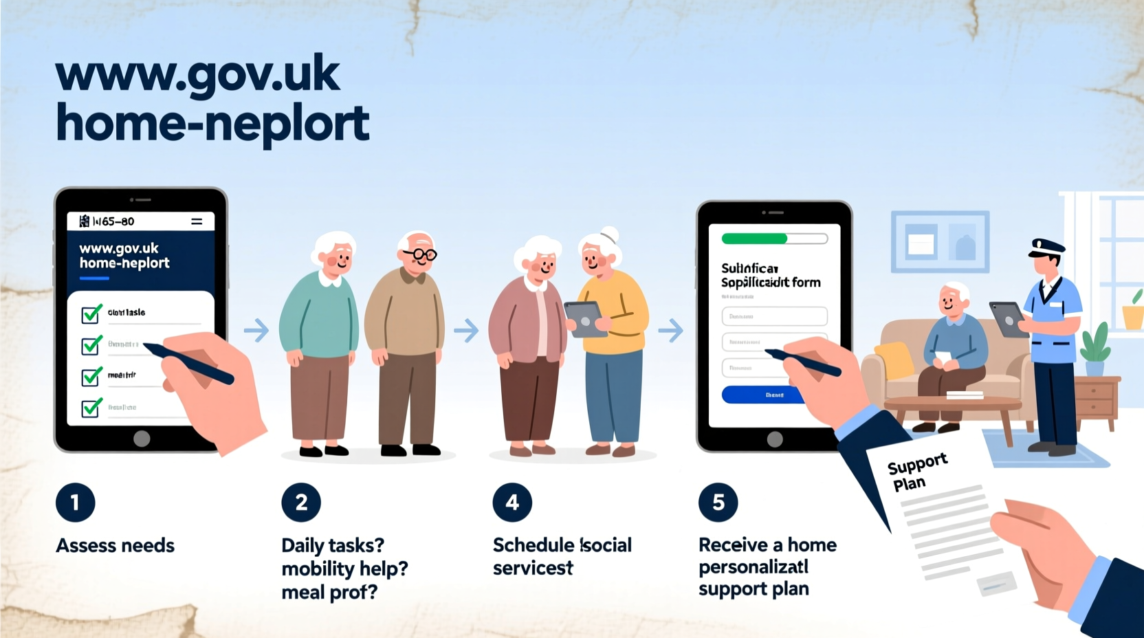 a step by step guide to applying for home help services and support