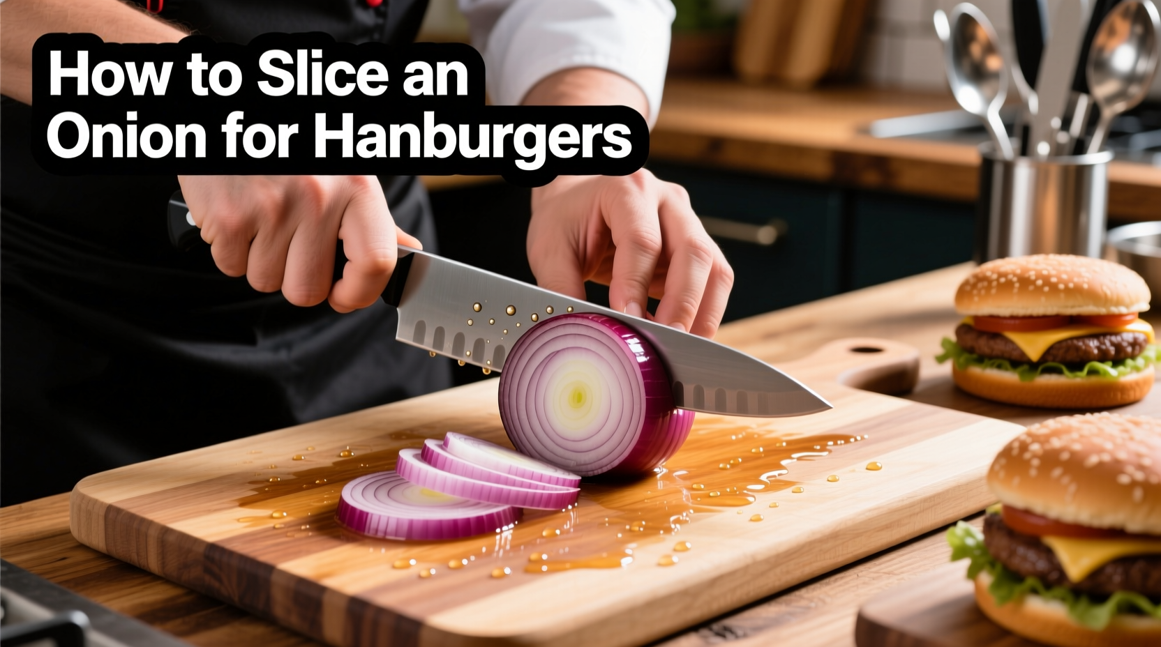 how to slice an onion for hamburgers