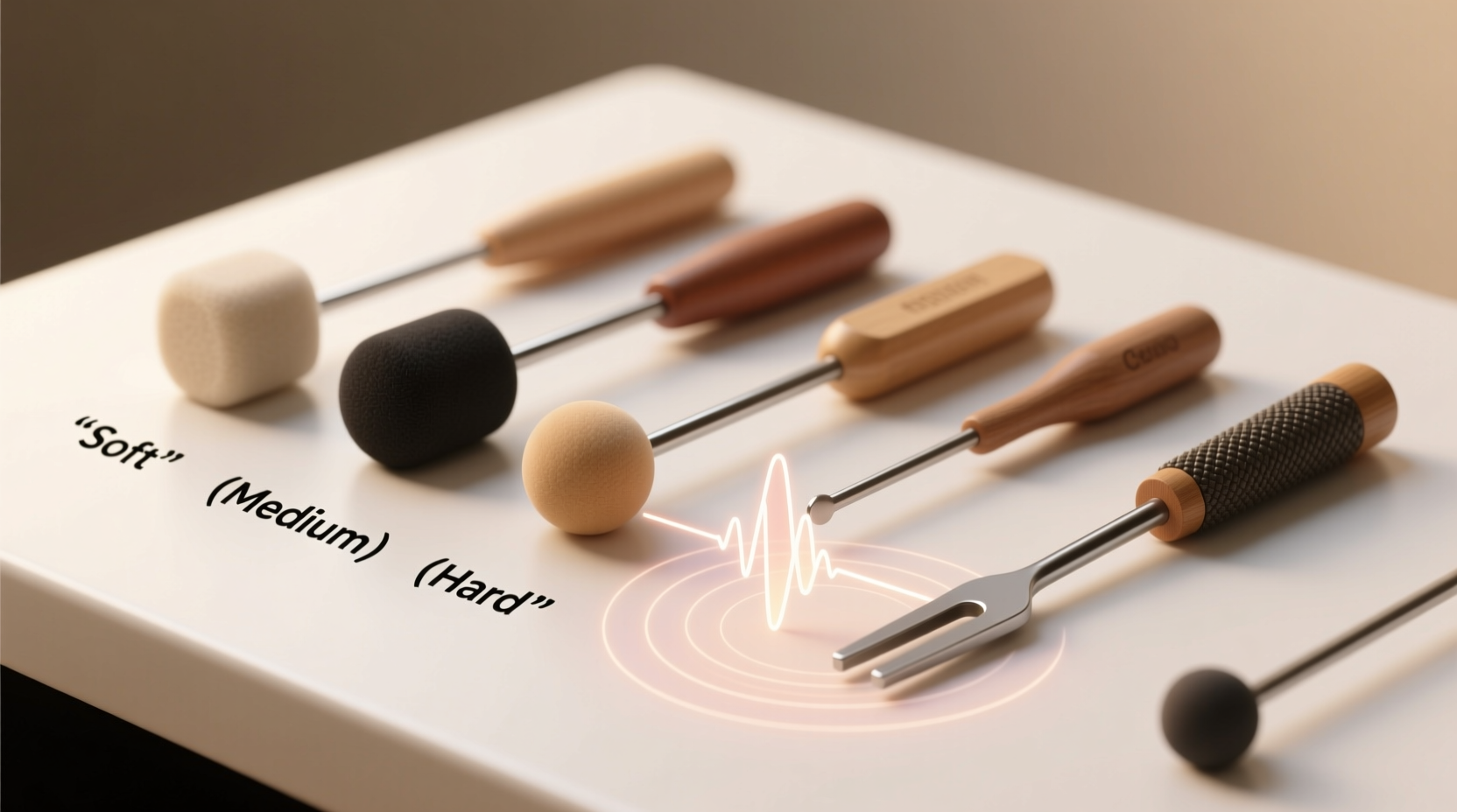 tuning fork rubber mallets