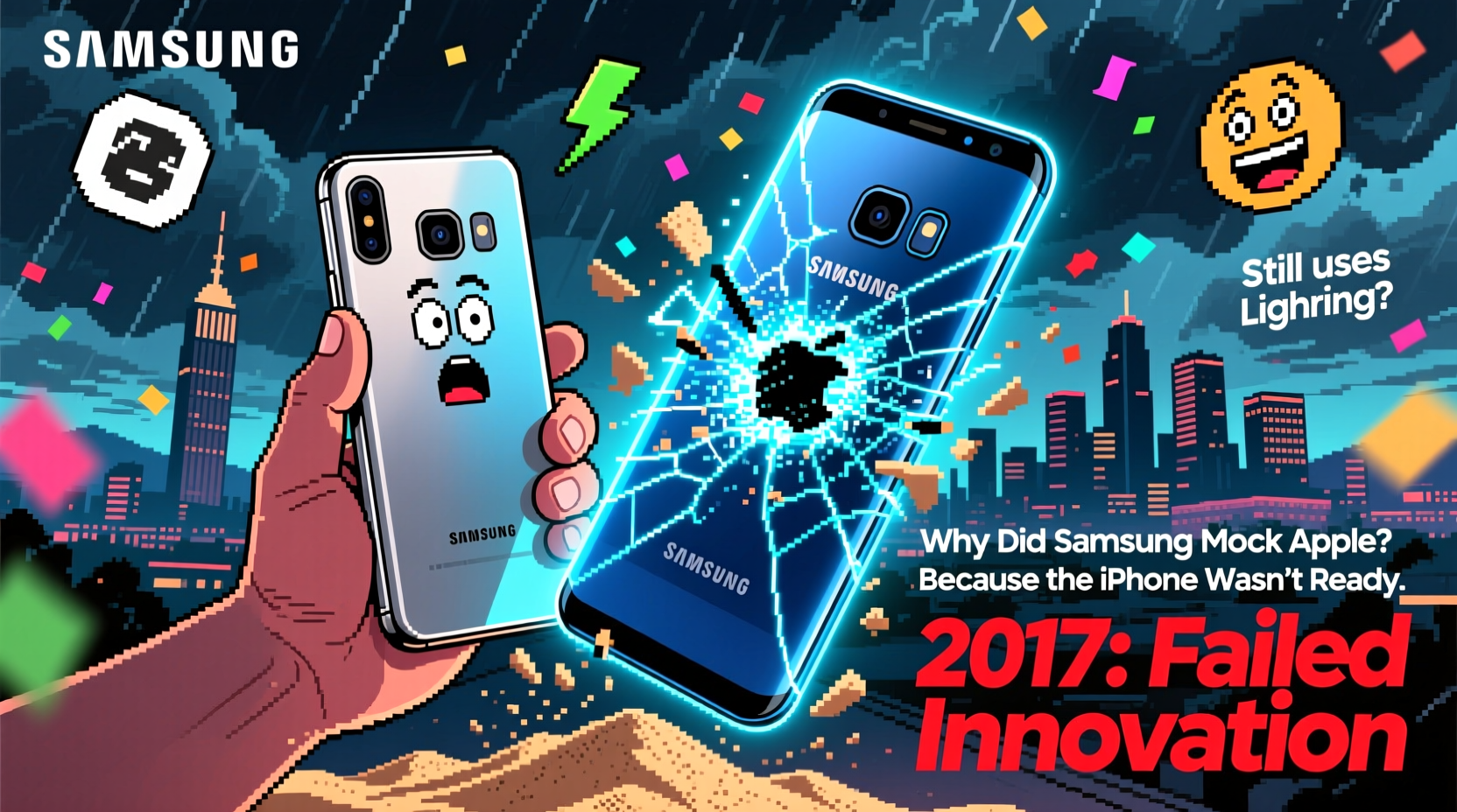 why did samsung make fun of apple in 2017 was the iphone bad