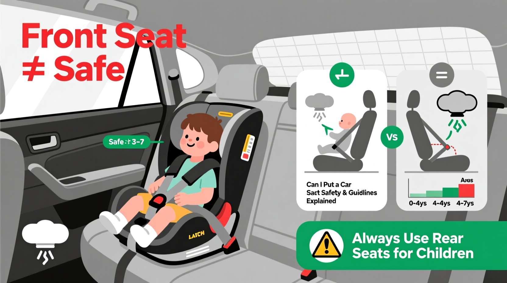 can i put car seat in front