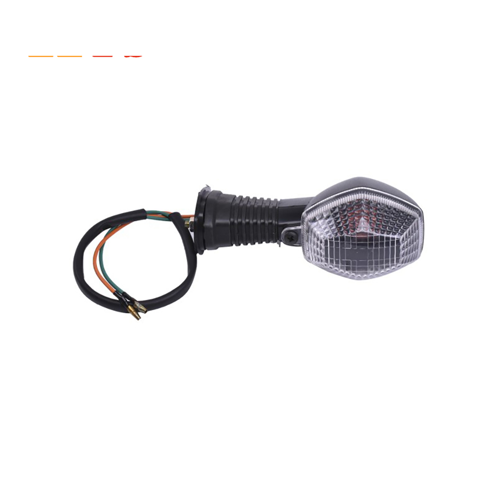 Carbon Fiber LED Turn Signal Blinkers For Motorcycles (Fits 10mm Mount, Amber)