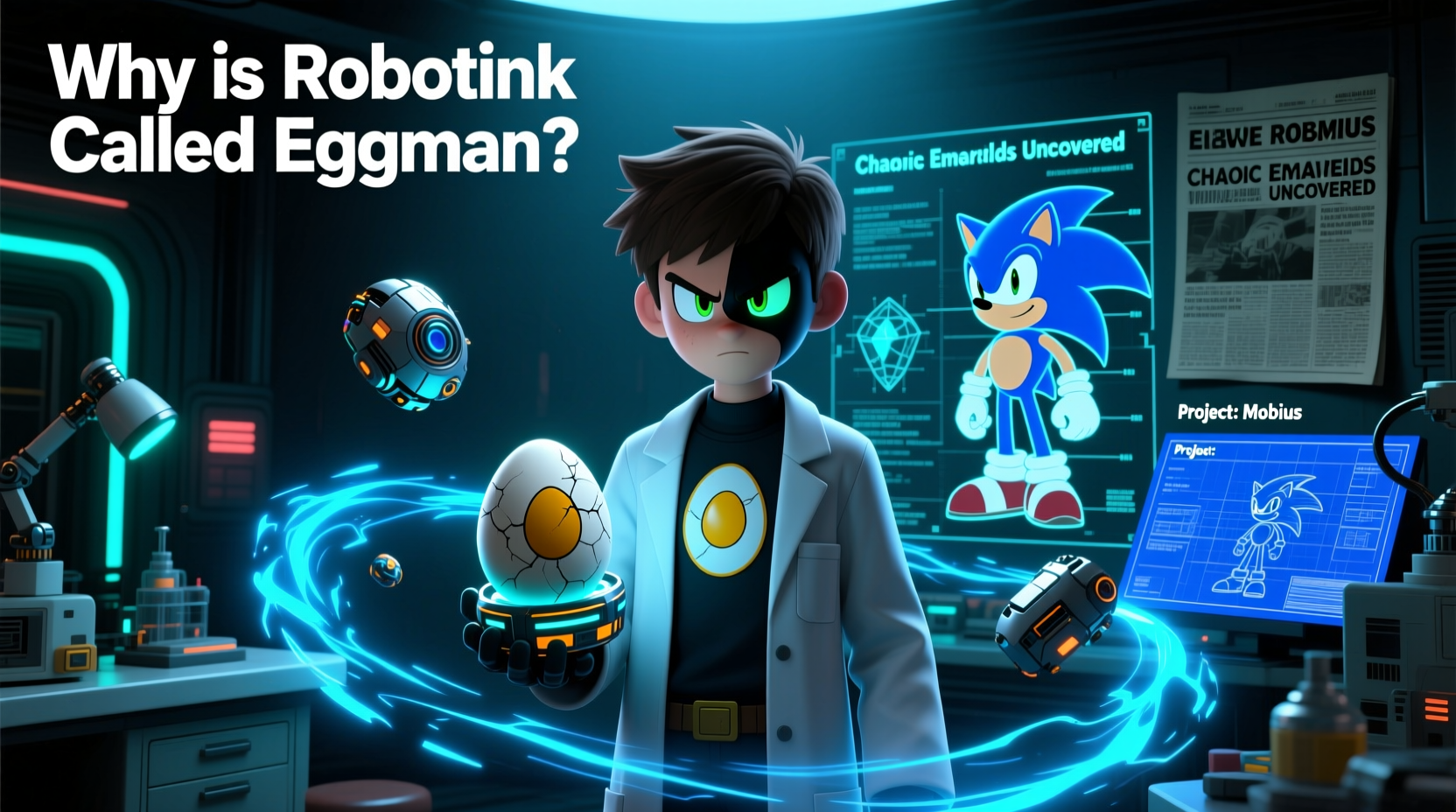 why is robotnik called eggman the origin of sonics villain name