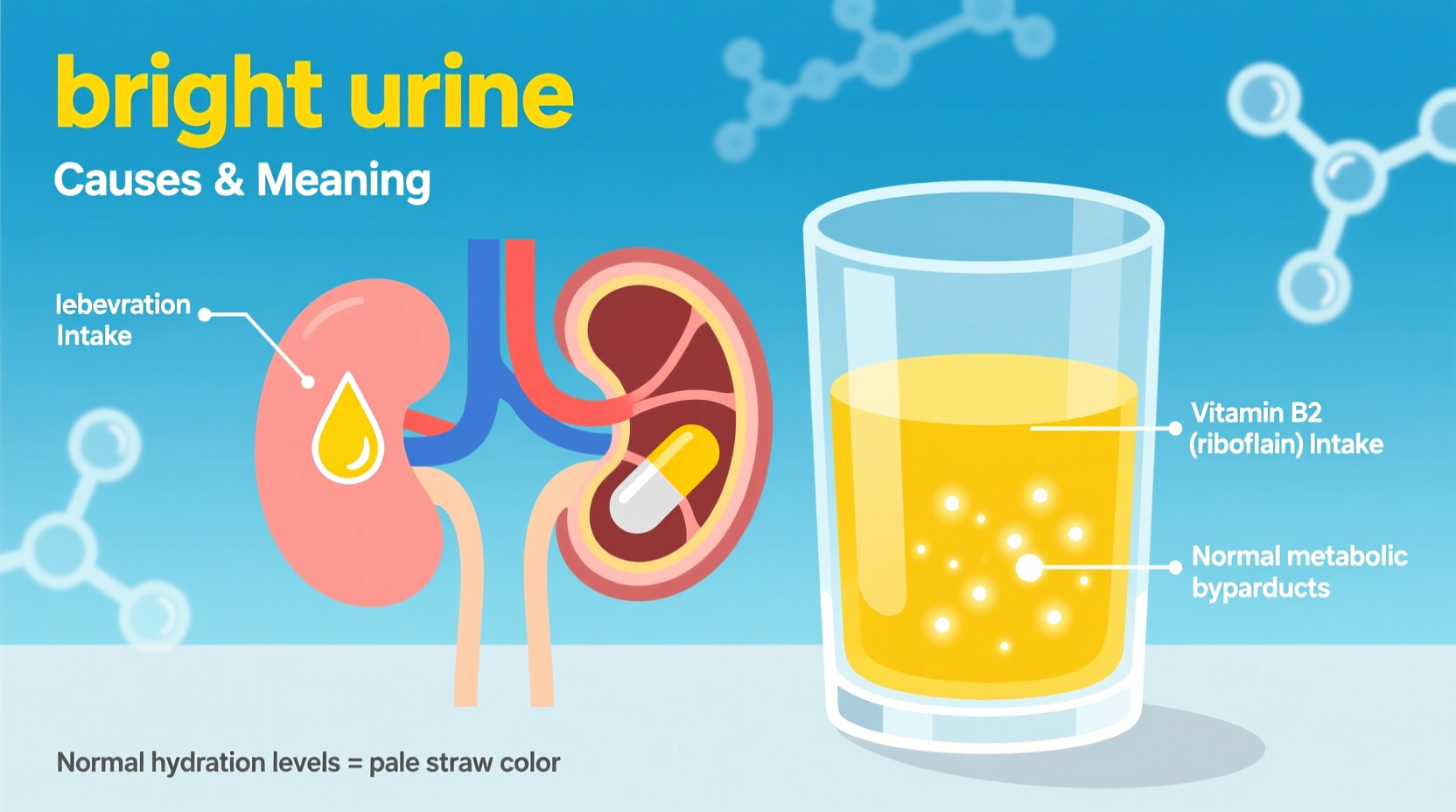 why is my urine bright yellow causes what it means