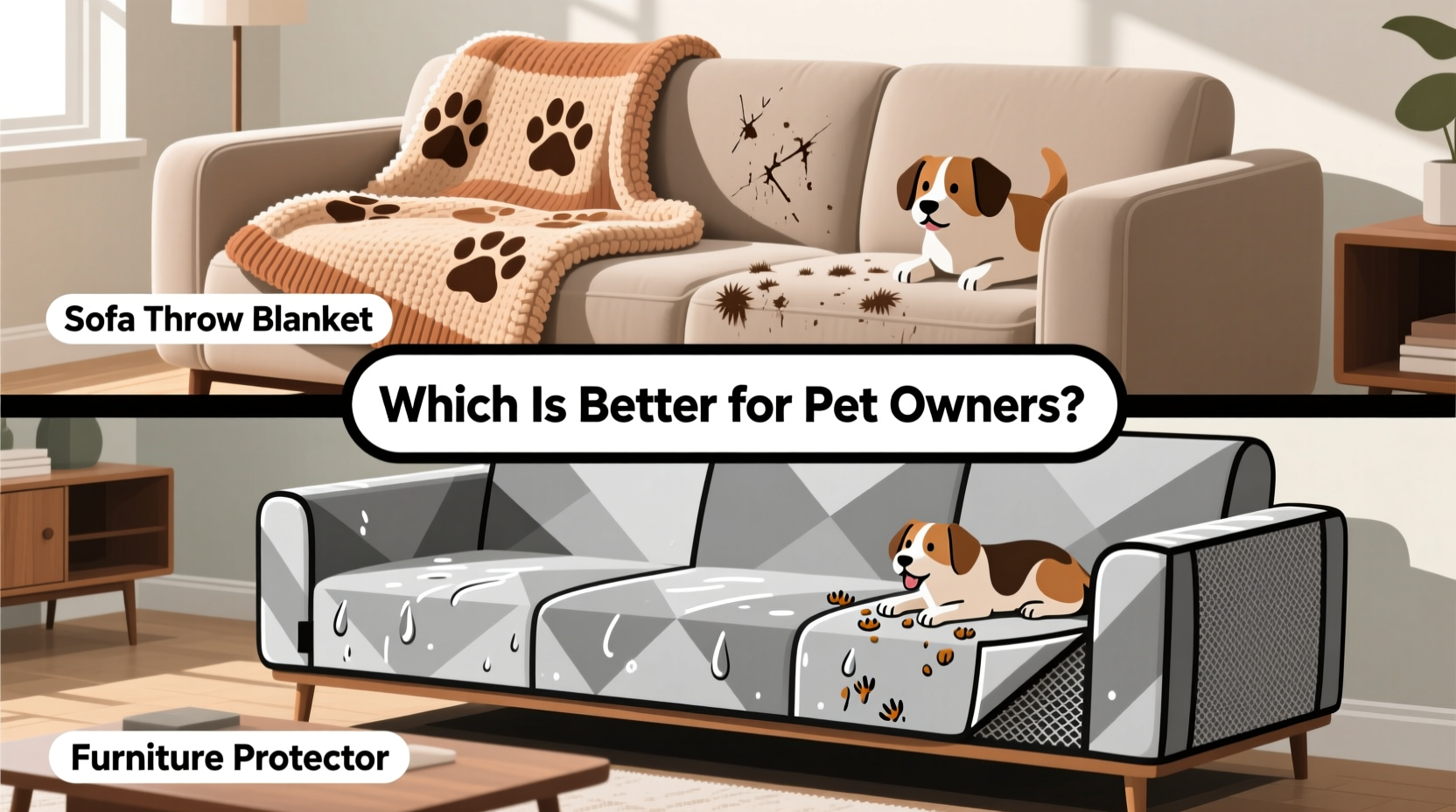 sofa throw blanket vs furniture protector which is actually better for pet owners
