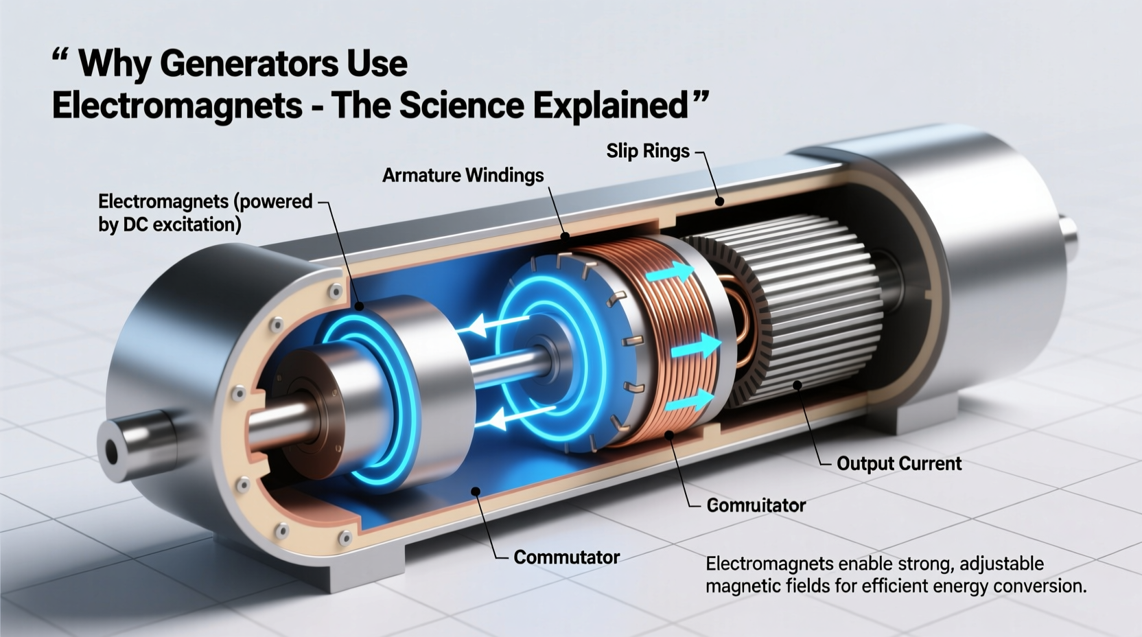 why generators use electromagnets importance explained
