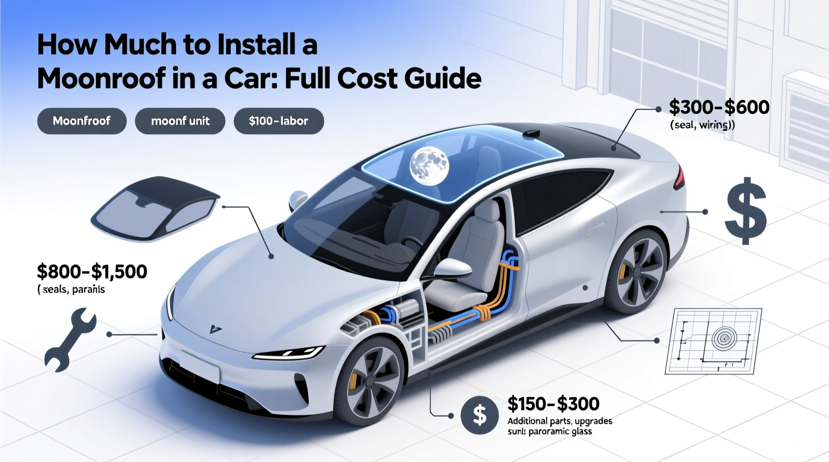 how much to install moonroof in car