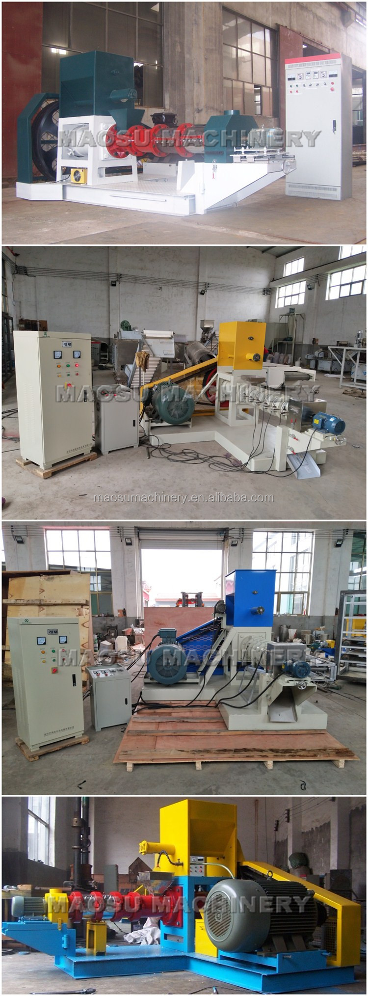 China extruder floating fish feed manufacturing machinery