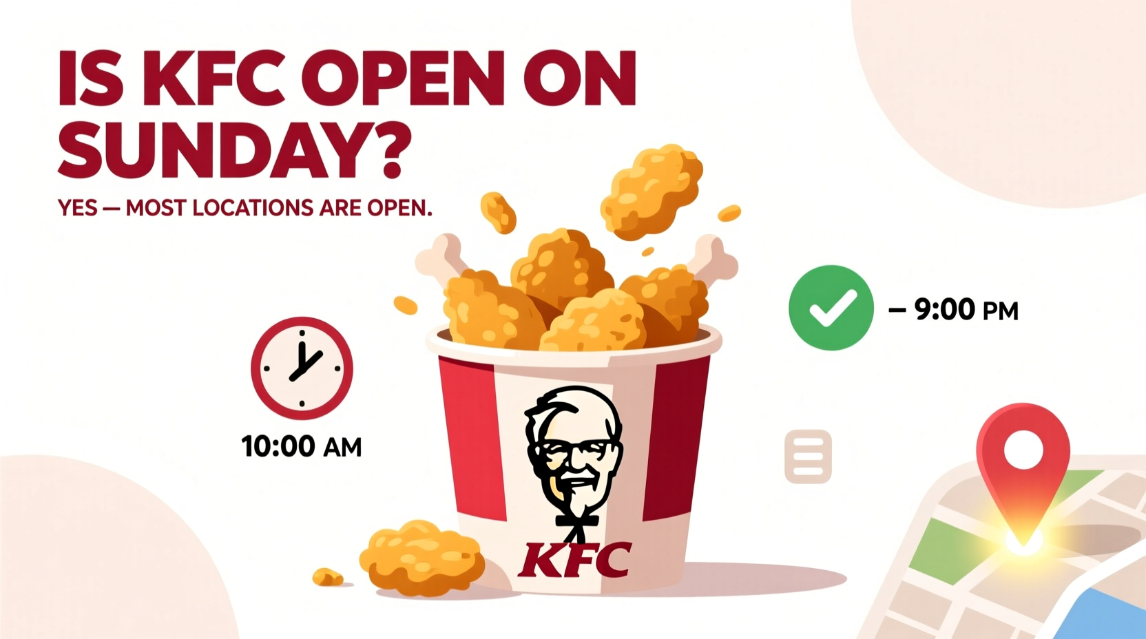 is kfc open on sunday