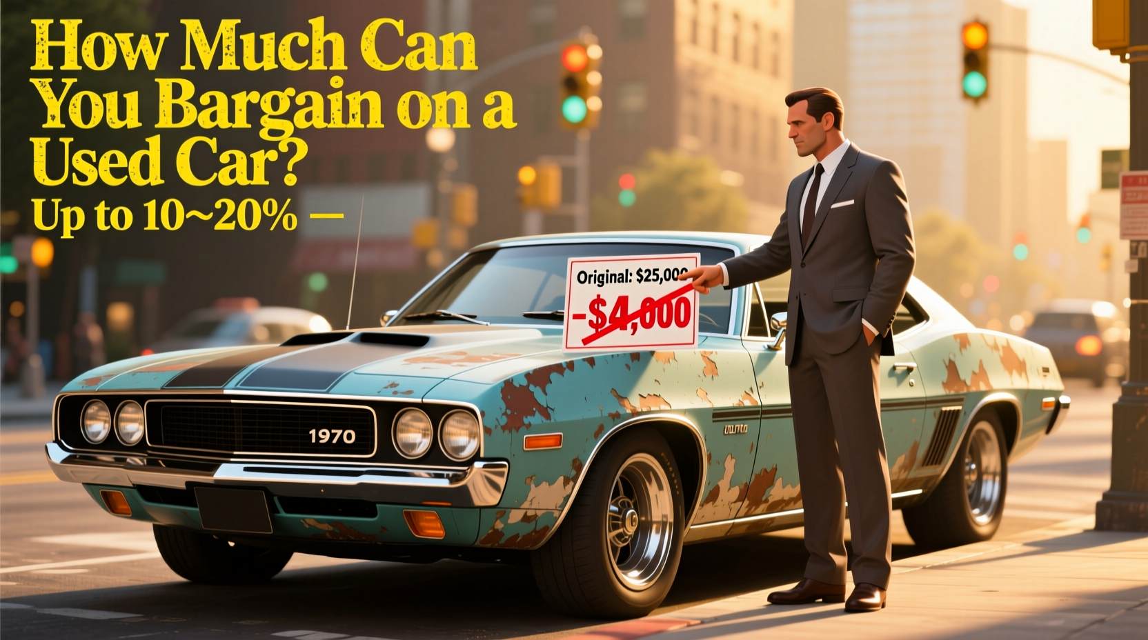 how much can you barter on a used car