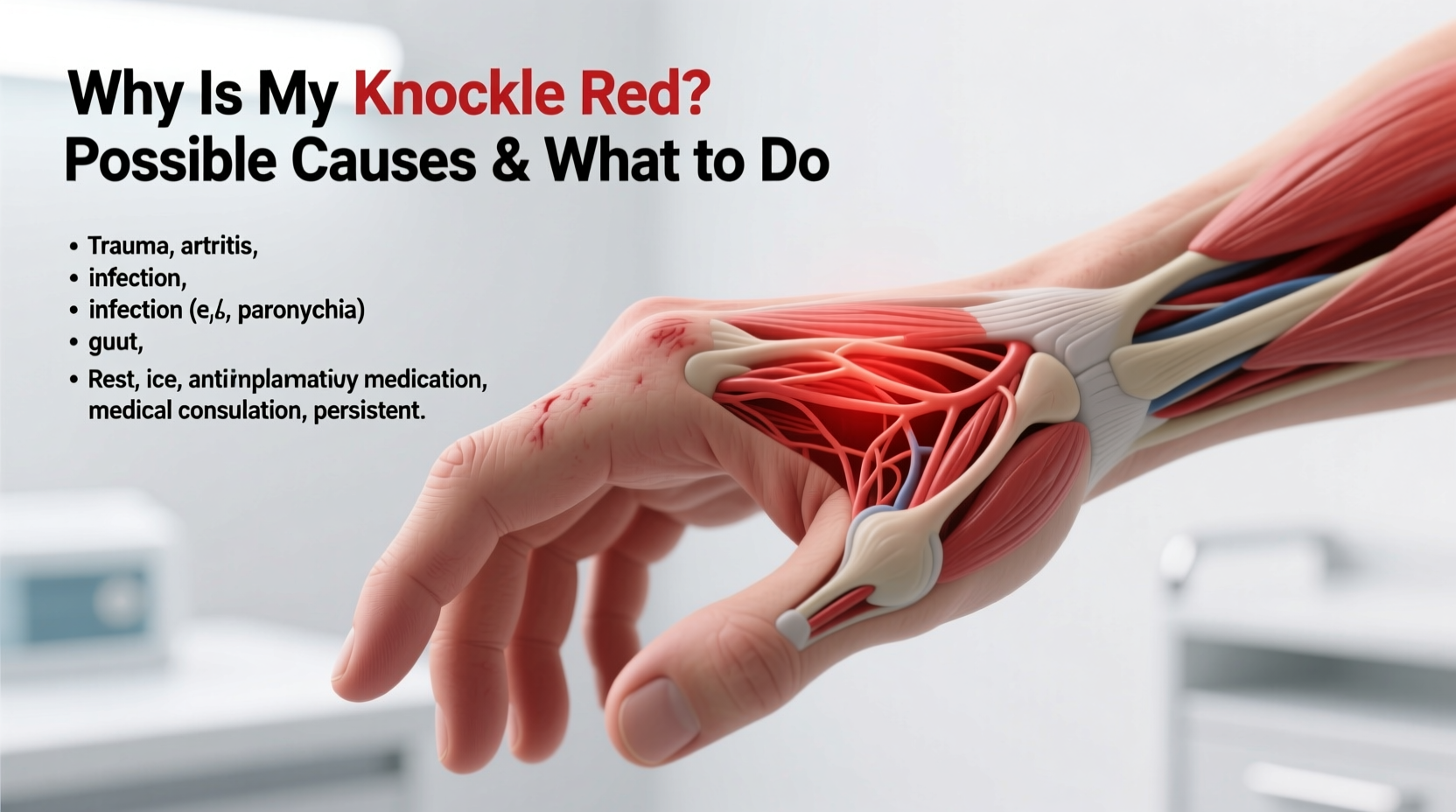 why is my knuckle red possible causes what to do