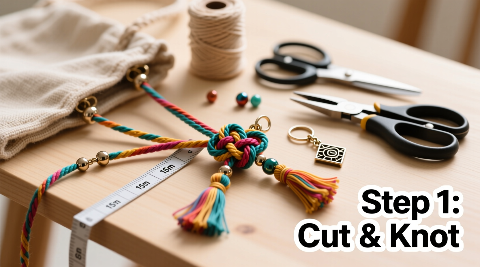step by step guide to crafting stylish diy rope bag charms at home
