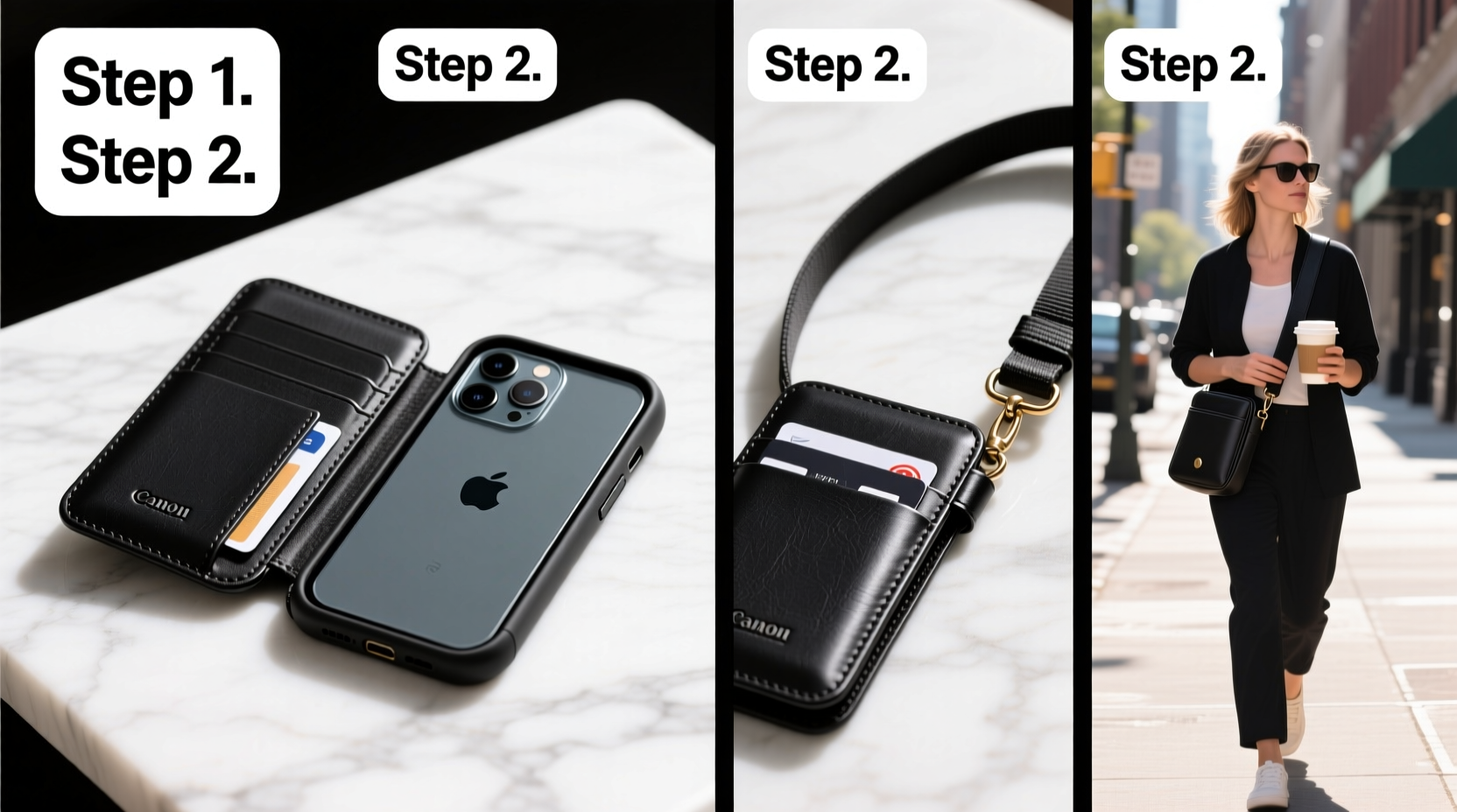 step by step guide to installing a crossbody iphone case with card holder for hands free convenience