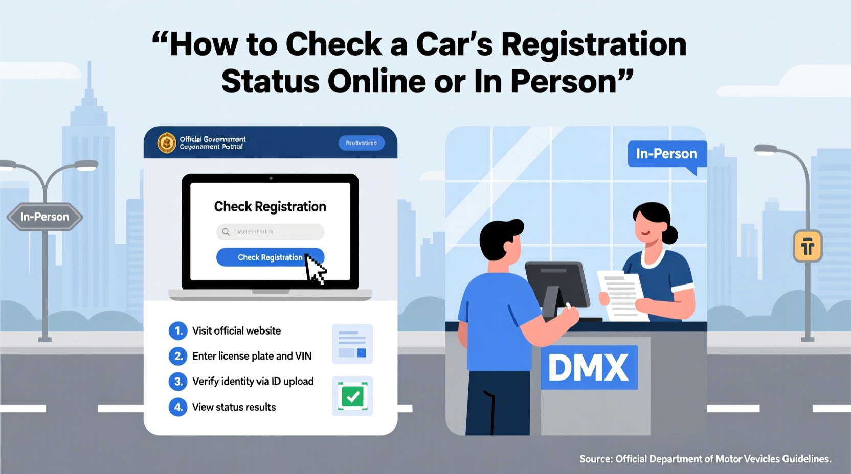 how do i check the registration of a car