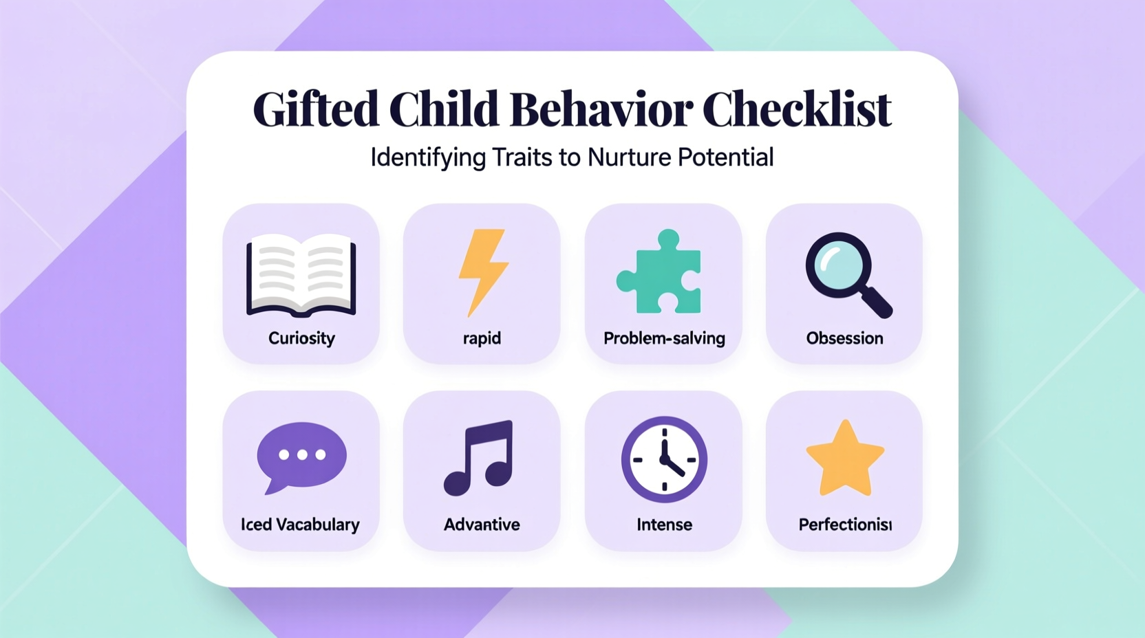 gifted child behavior checklist nurturing potential identifying traits