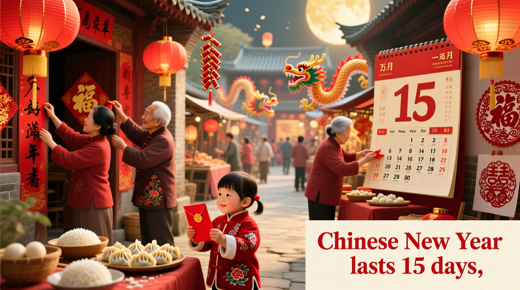 how long to chinese people celebrate chinese new year
