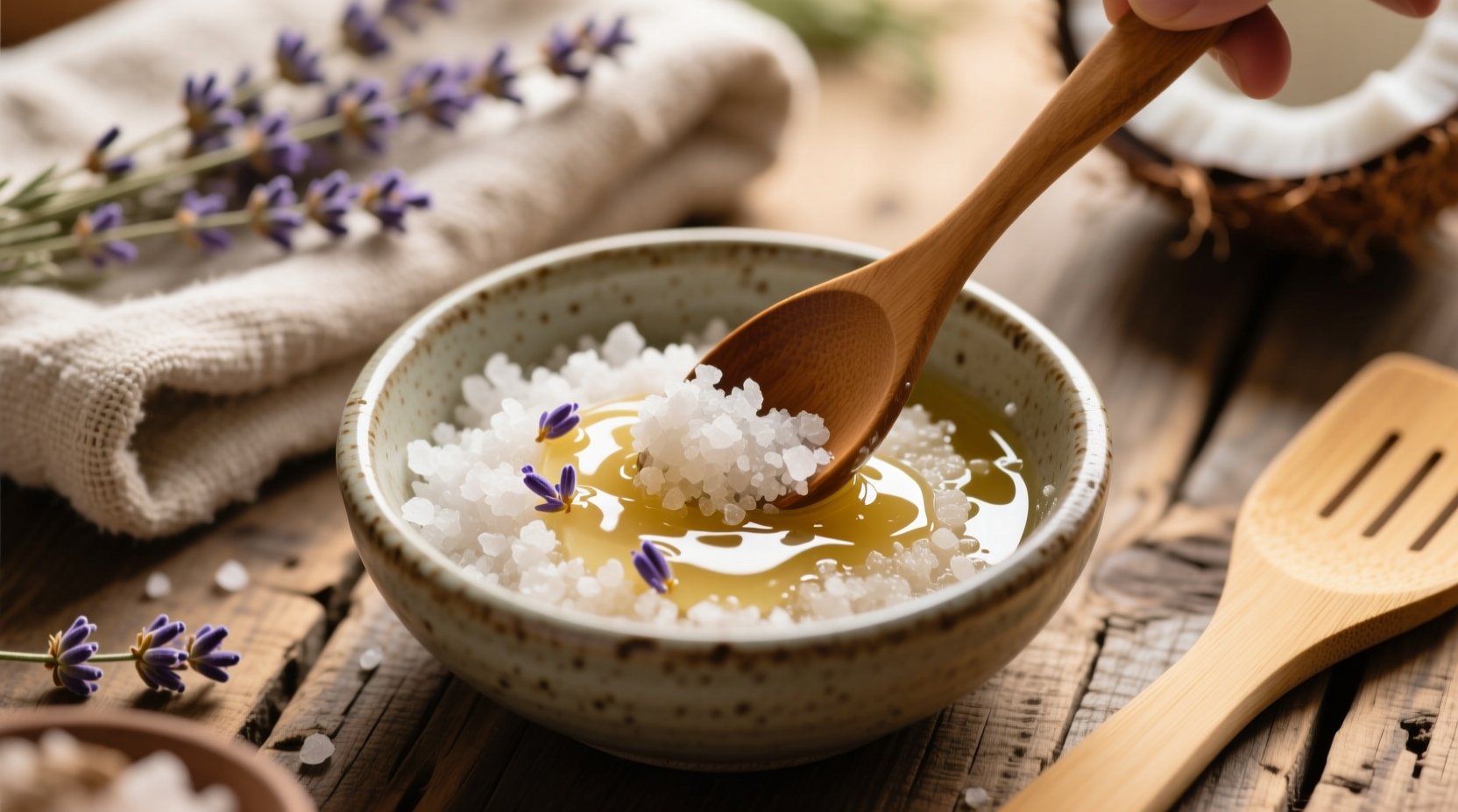 how to make an exfoliating salt scrub