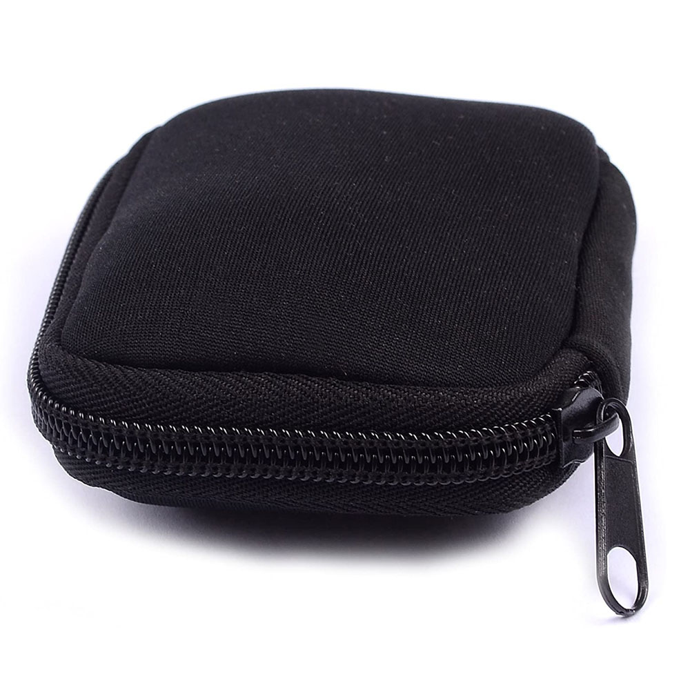 黑色氯丁橡胶拉链袋耳机充电器电缆收纳袋电子配件盒各种usb,电缆收纳