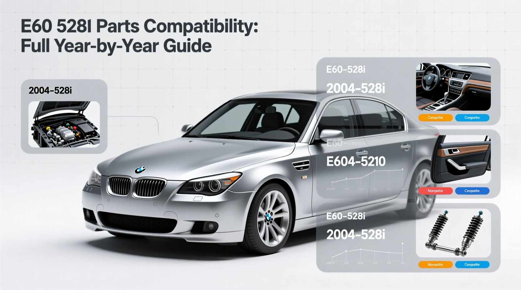 E60 528i Parts Compatibility: Full Year-by-Year Guide