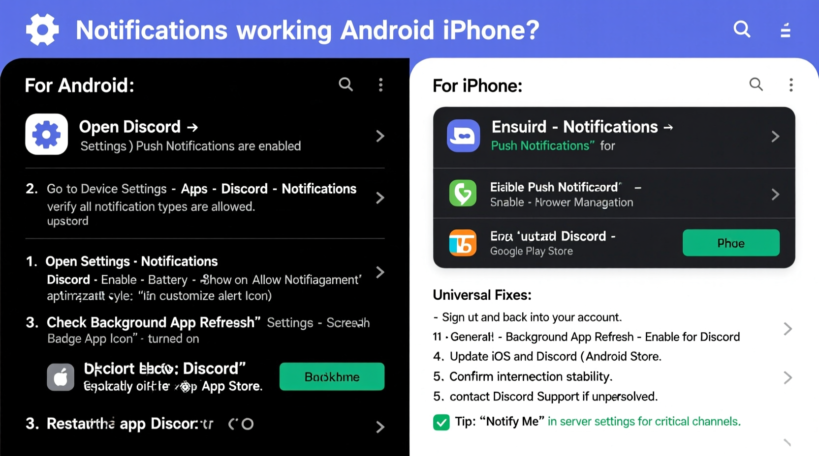 discord notifications not working fixes for android iphone