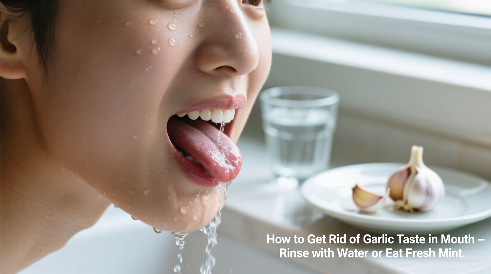 how to get rid of garlic taste in mouth