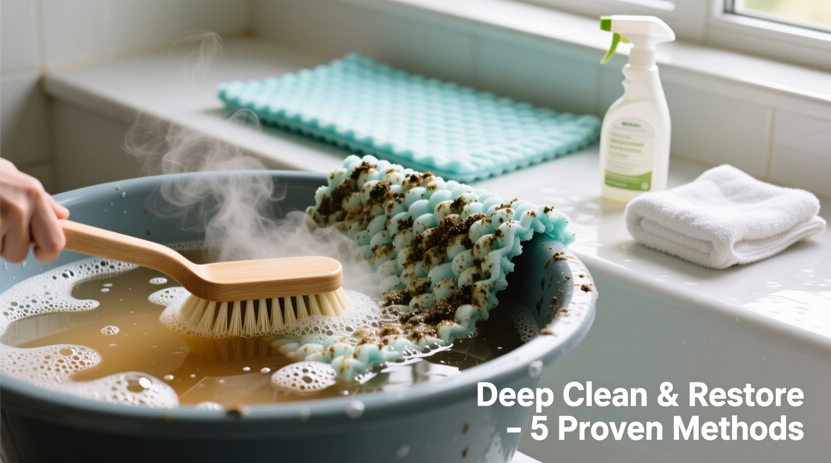 effective methods to deep clean and restore water absorbing bath mats