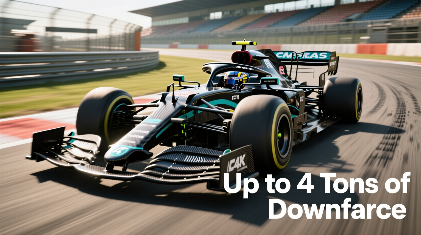 how much downforce does an f1 car produce