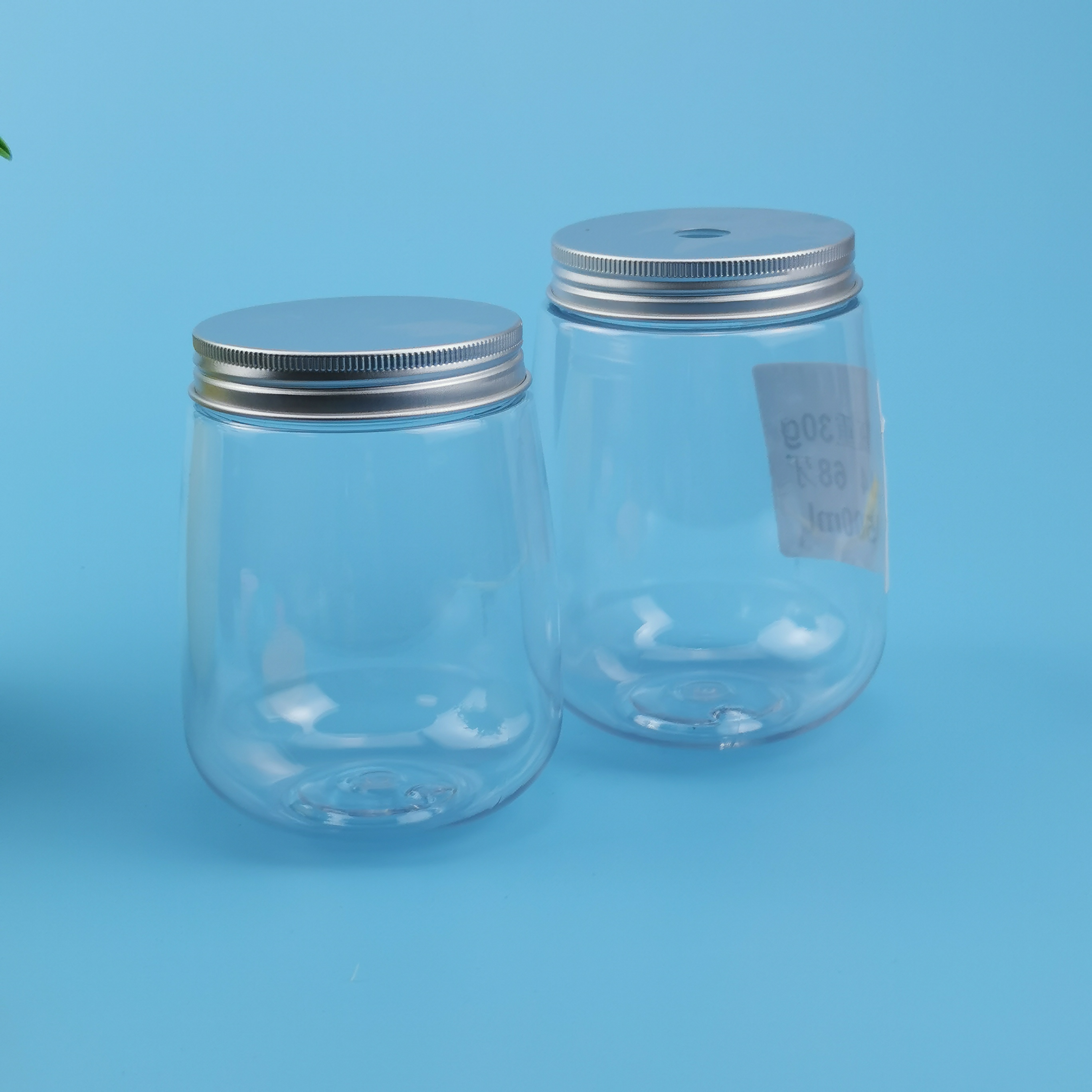 350ml, 500ml U shape Empty Plastic Bottle Transparent Boba Tea PET beverage Bottles with lid