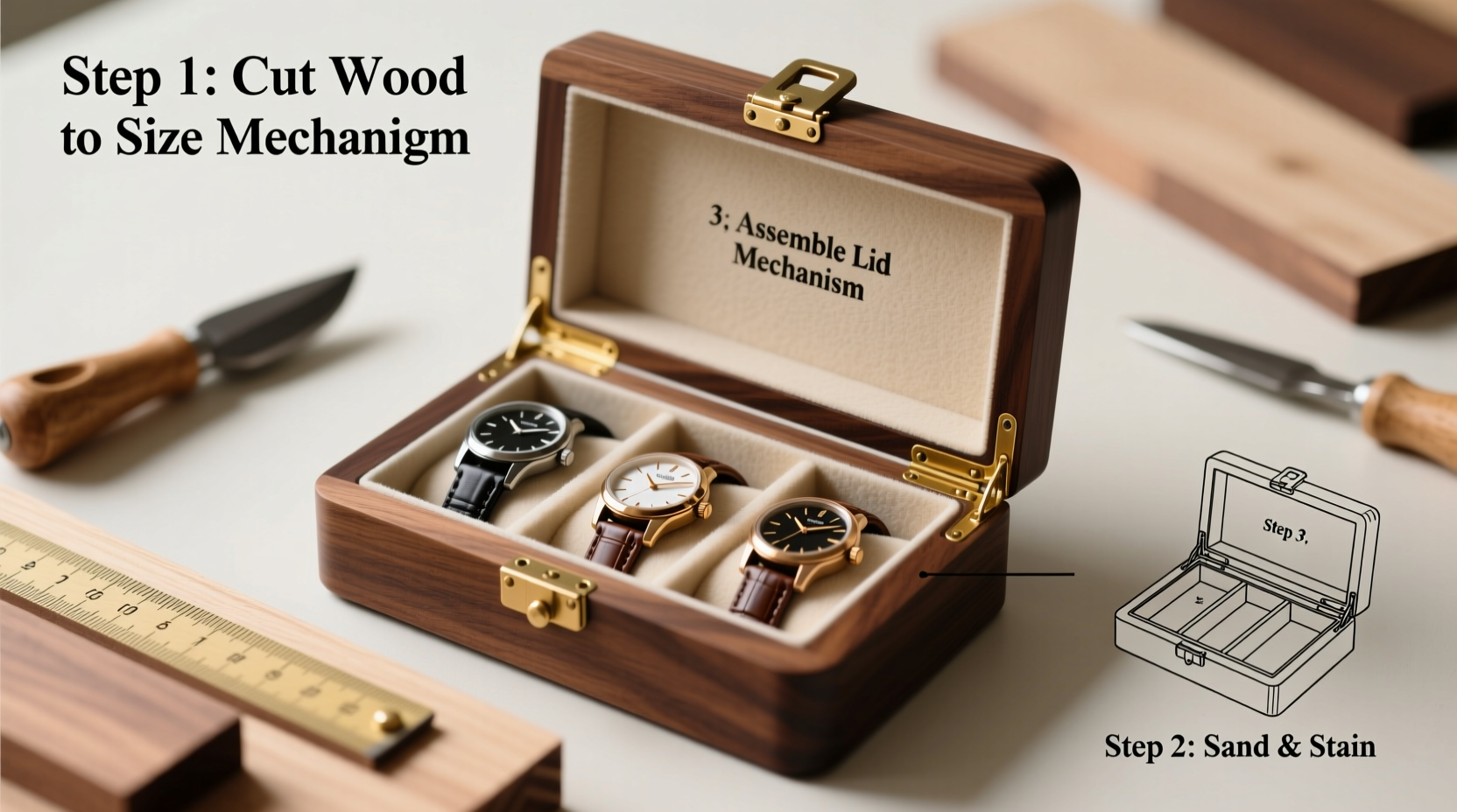 diy guide how to make a stylish and functional homemade watch box step by step