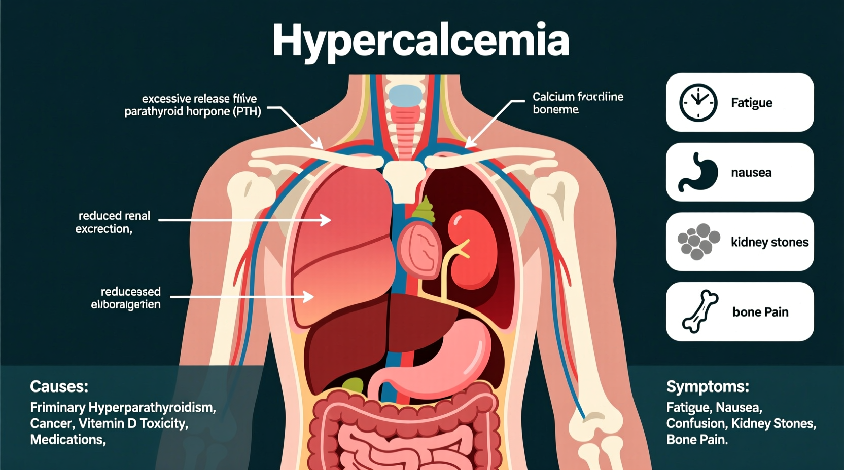 High Calcium Levels Understanding Hypercalcemia Causes Symptoms