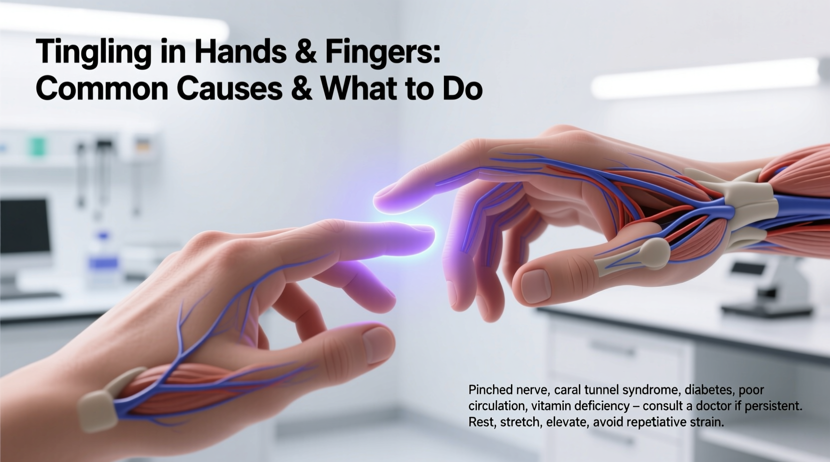 tingling in hands fingers common causes and what to do
